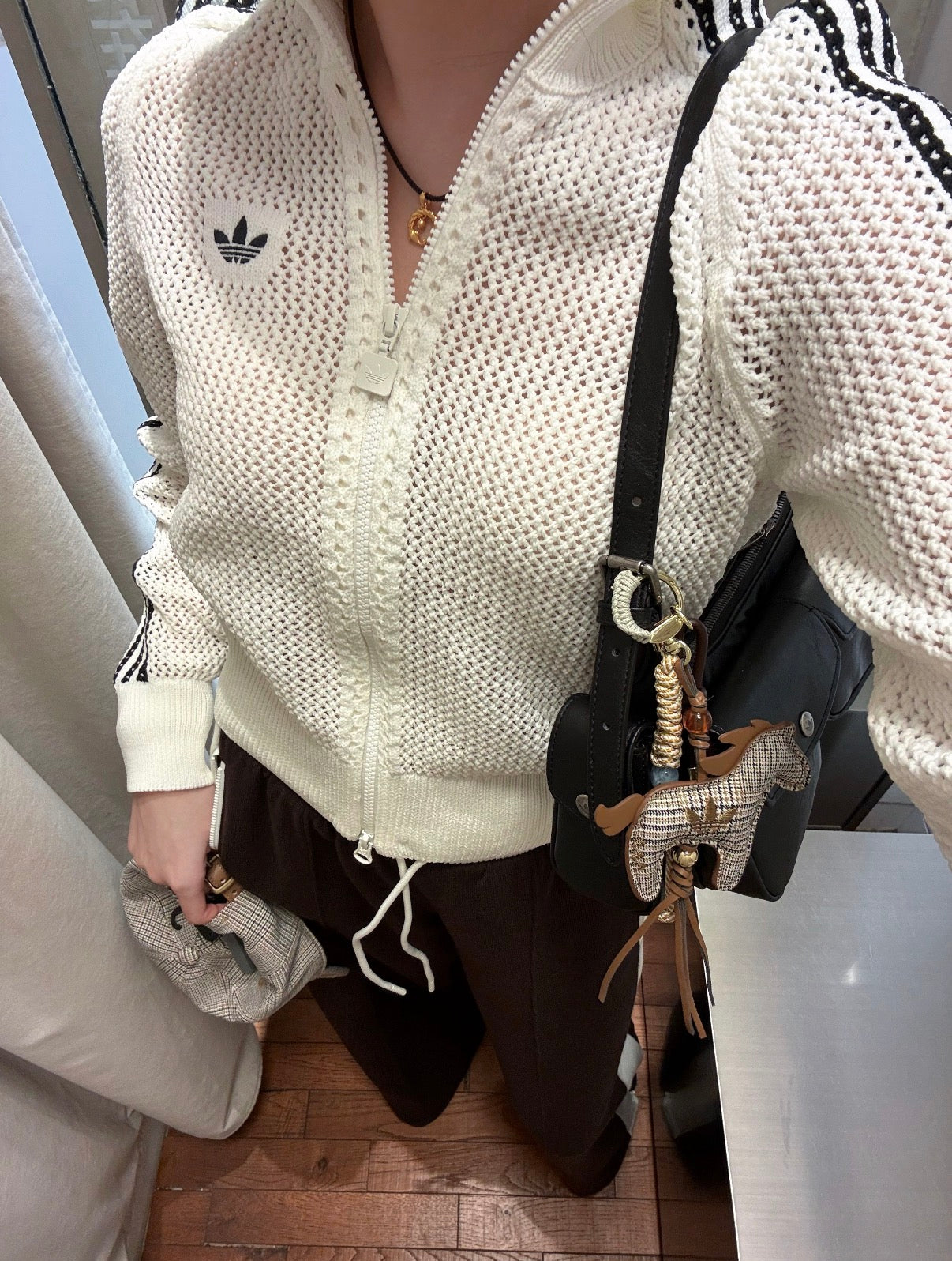 Adidas Originals Women's Knitted Crochet Firebird Track Top
