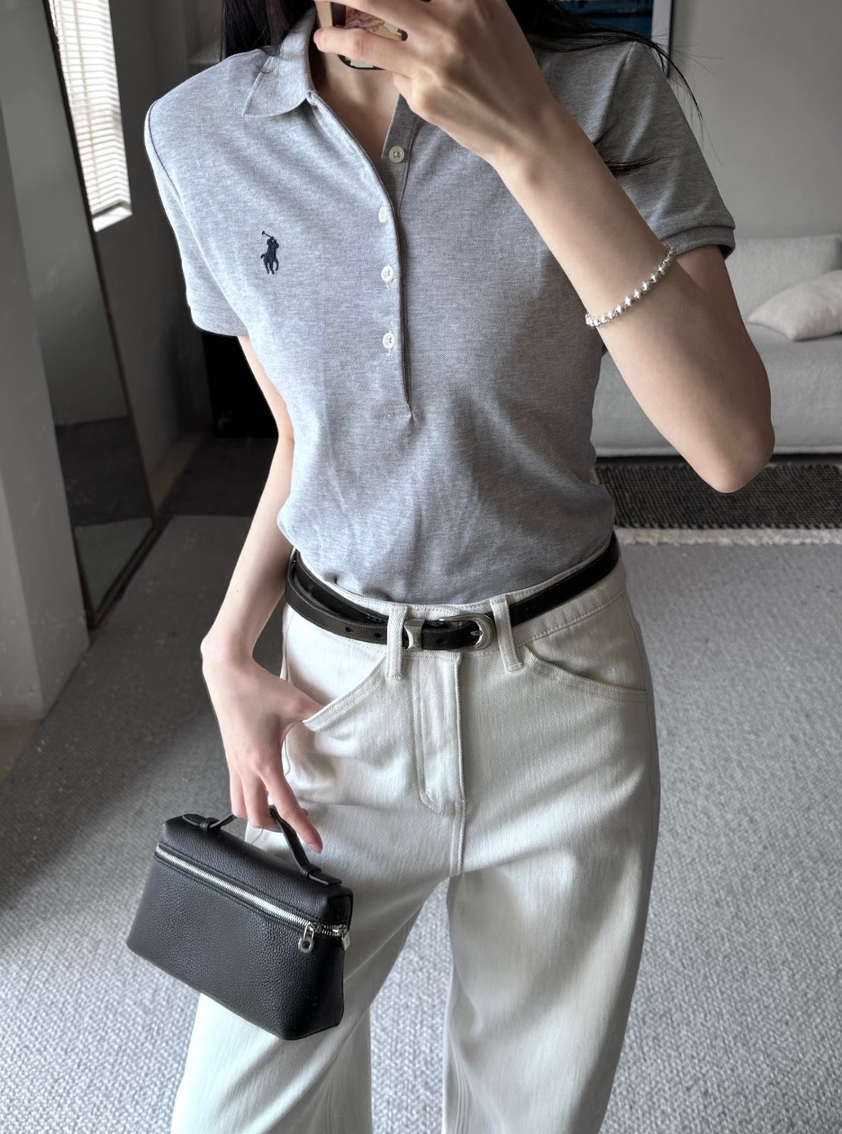 Polo Ralph Lauren Women's Custom Slim Fit Stretch Piqué Polo Shirt