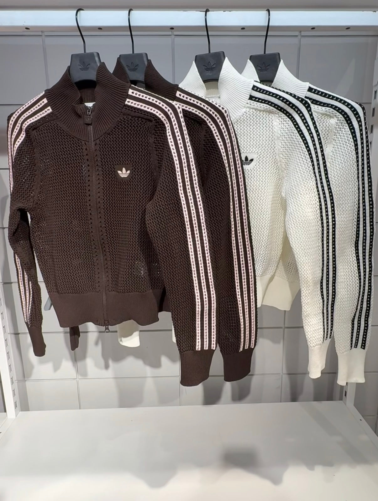 Adidas Originals Women's Knitted Crochet Firebird Track Top