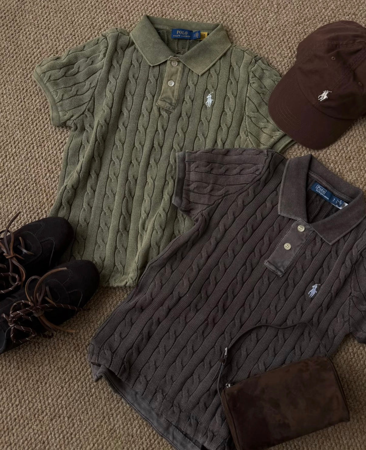 Polo Sweater -olive green