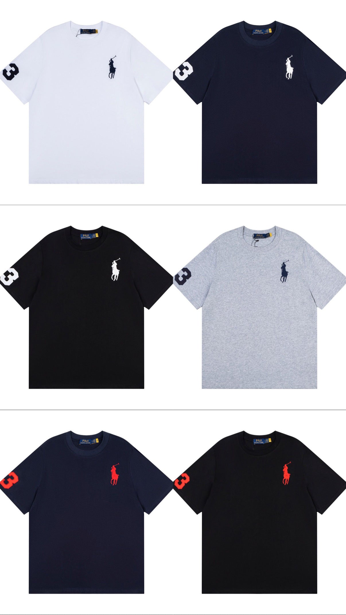 Polo Ralph Lauren Big Pony Number 3 Classic Fit Jersey T-Shirt