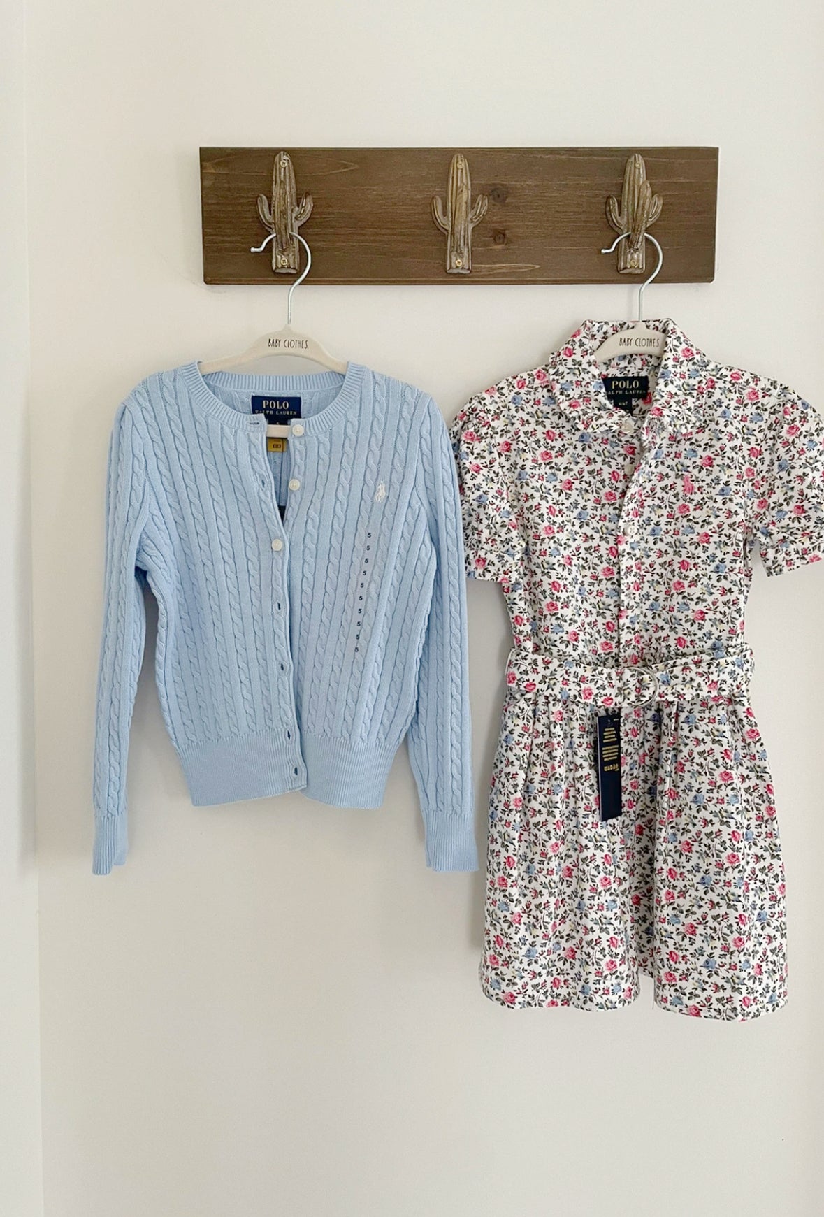 25ss Polo girls Cable knit cardigan