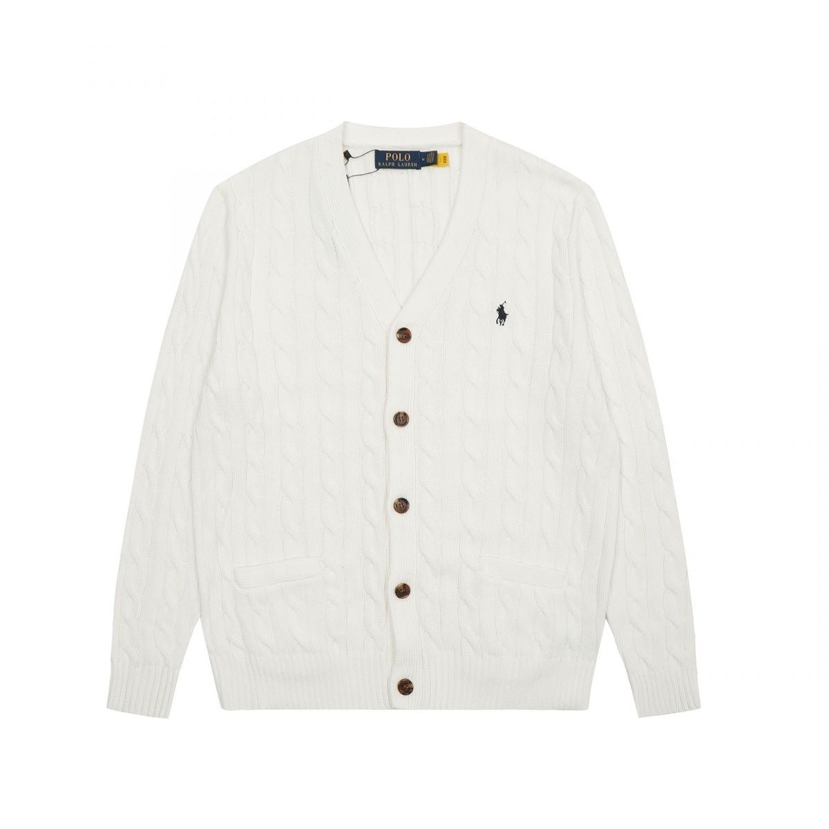 PoLo Cable-Knit Wool-Cashmere Cardigan