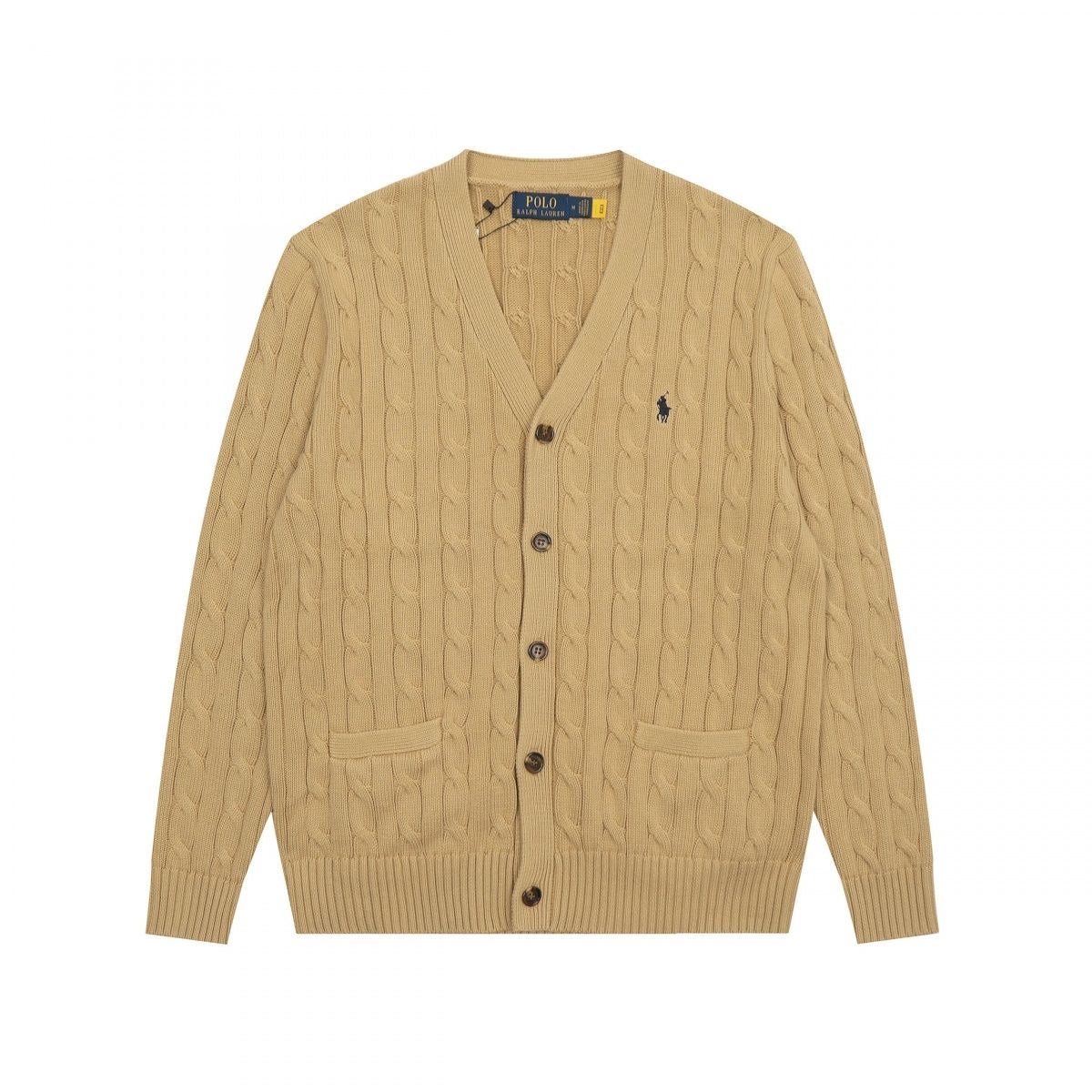 PoLo Cable-Knit Wool-Cashmere Cardigan