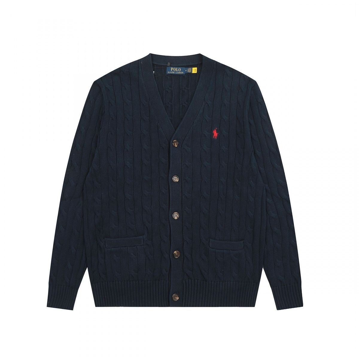 PoLo Cable-Knit Wool-Cashmere Cardigan