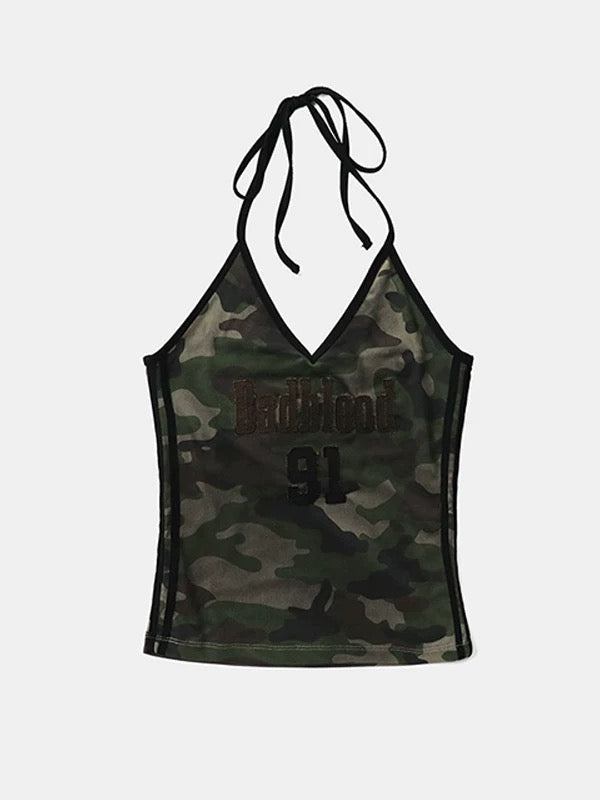 Badblood Vintage Club Halter Tank Check