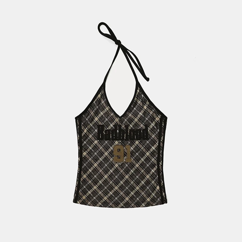 Badblood Vintage Club Halter Tank Check