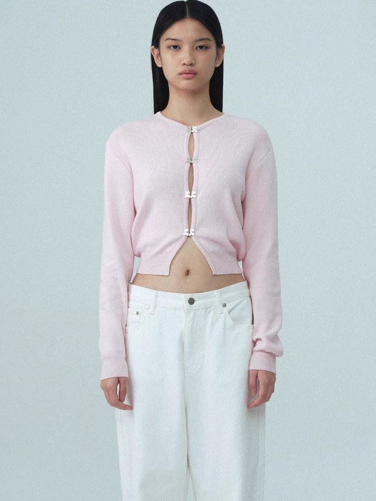 [Rest & Recreation] LOGO CLIP KNIT CARDIGAN