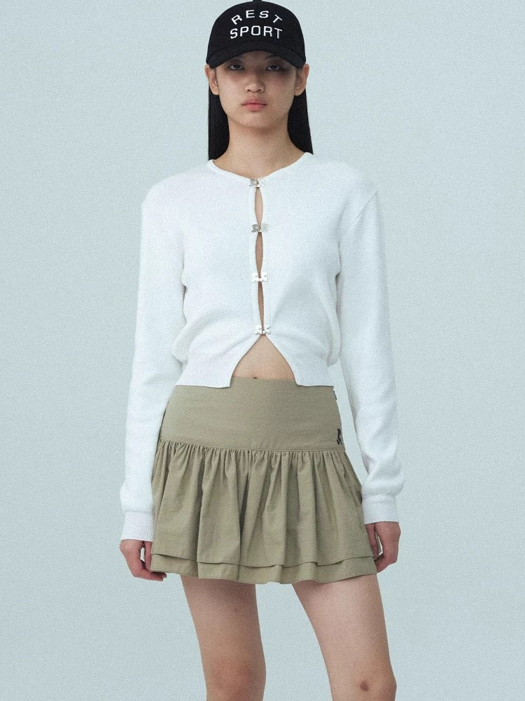 [Rest & Recreation] LOGO CLIP KNIT CARDIGAN