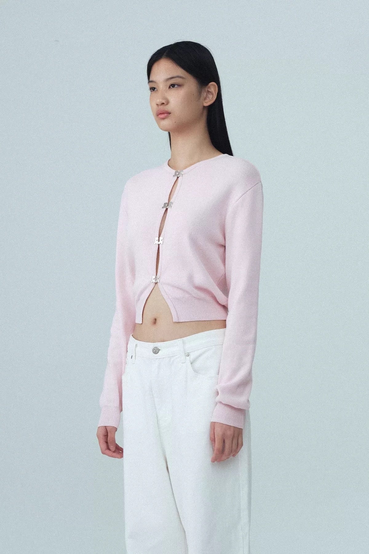 [Rest & Recreation] LOGO CLIP KNIT CARDIGAN