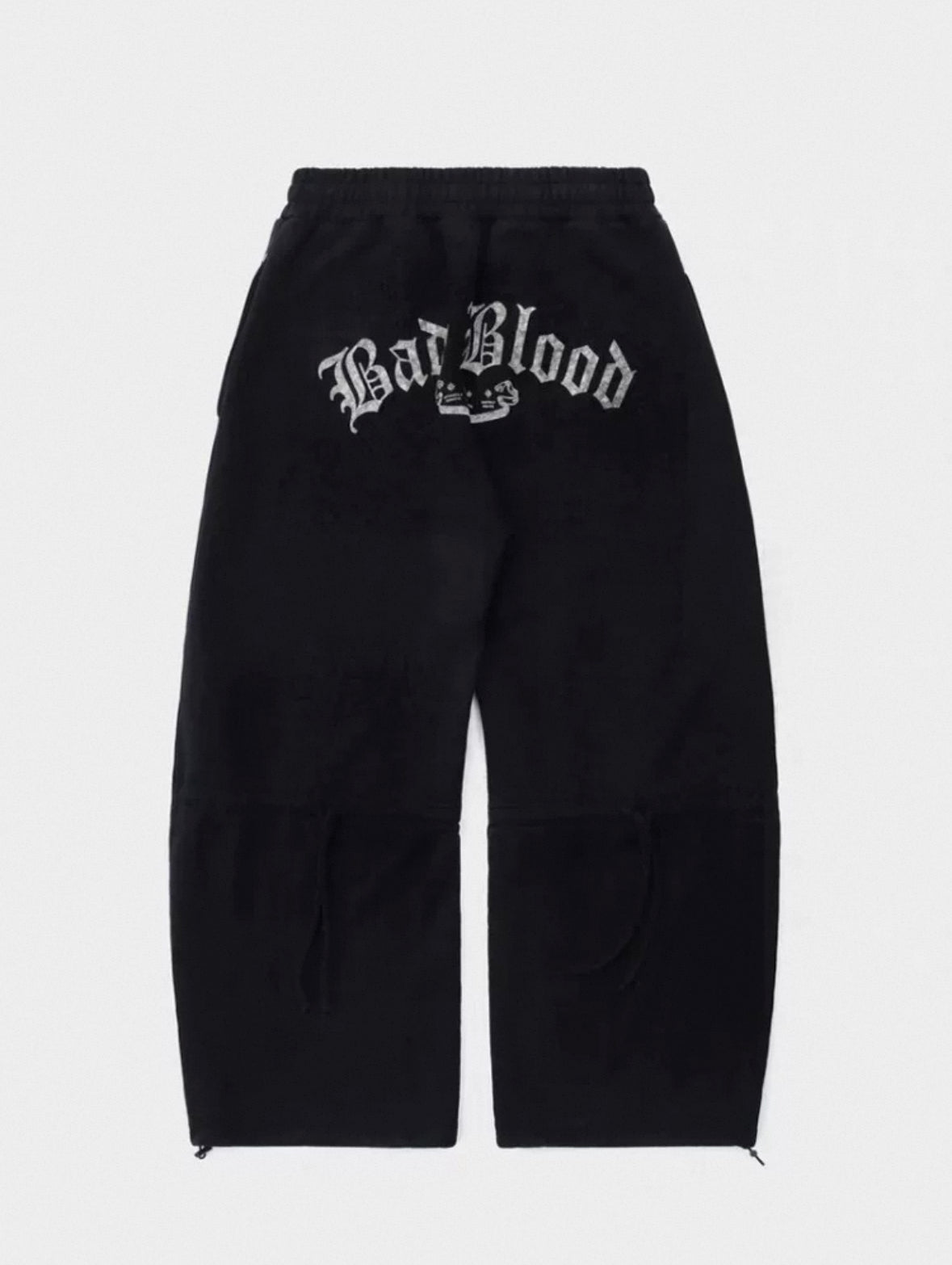 Badblood Lion Patch 2 Way Curved Jogger Washed - Black