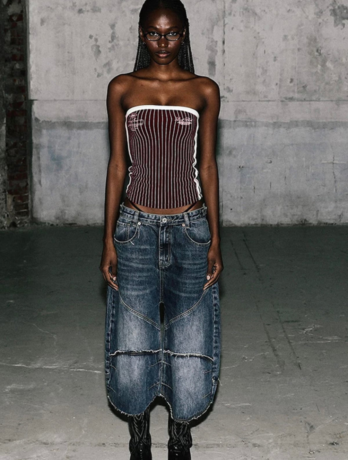 Badblood Classic Logo Stripe Tube Top