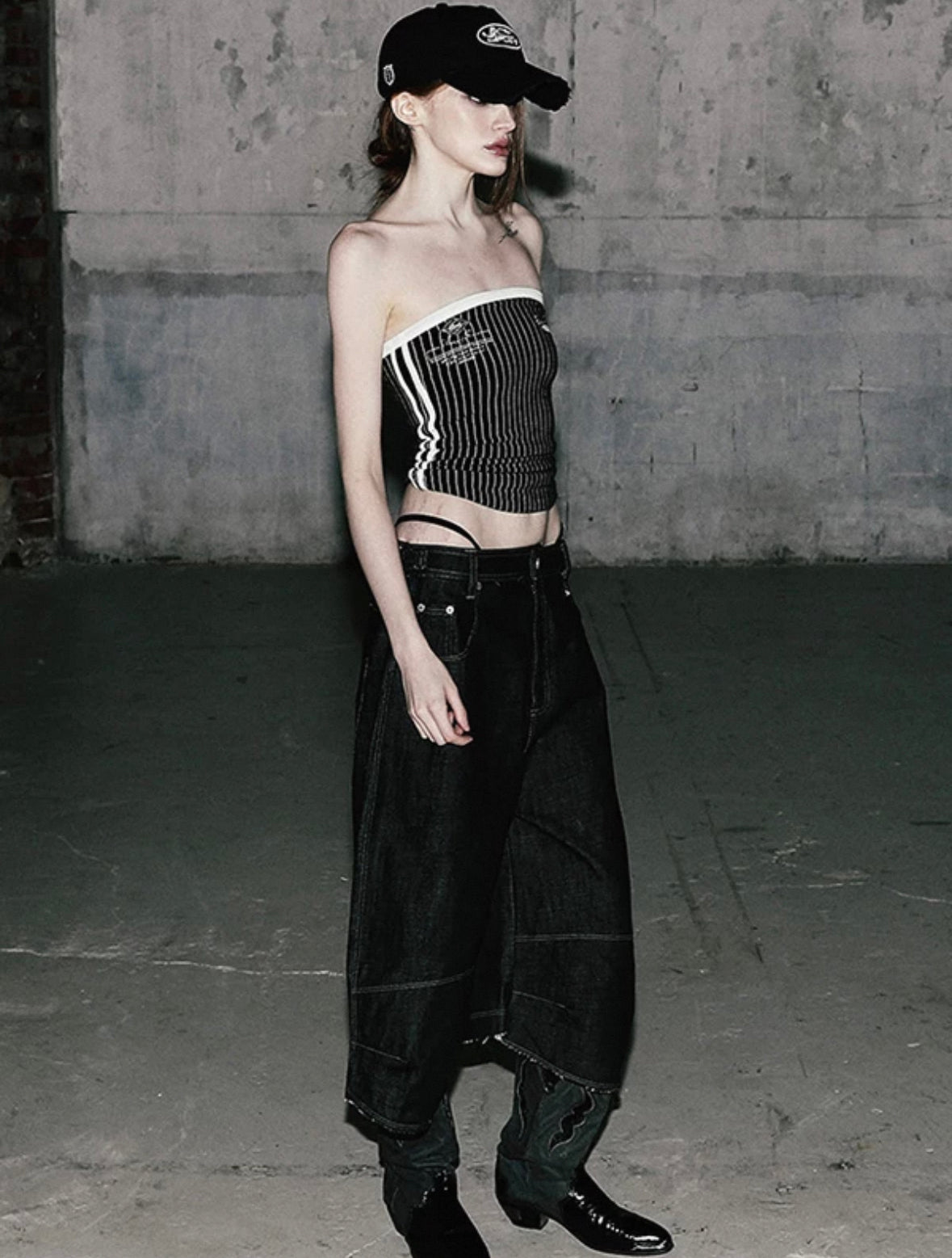 Badblood Classic Logo Stripe Tube Top