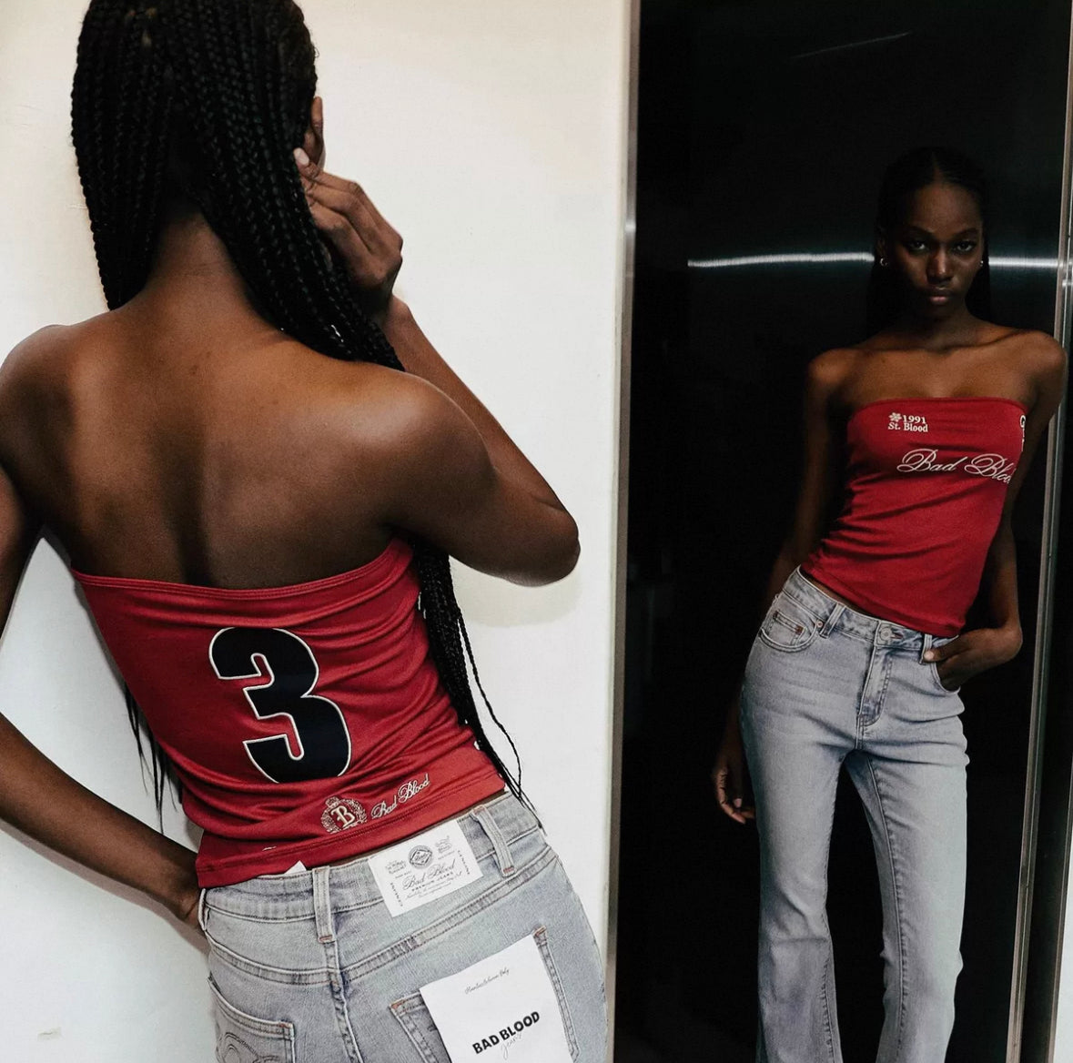Badblood [w-tnk25-019] Classic Logo Tube Top