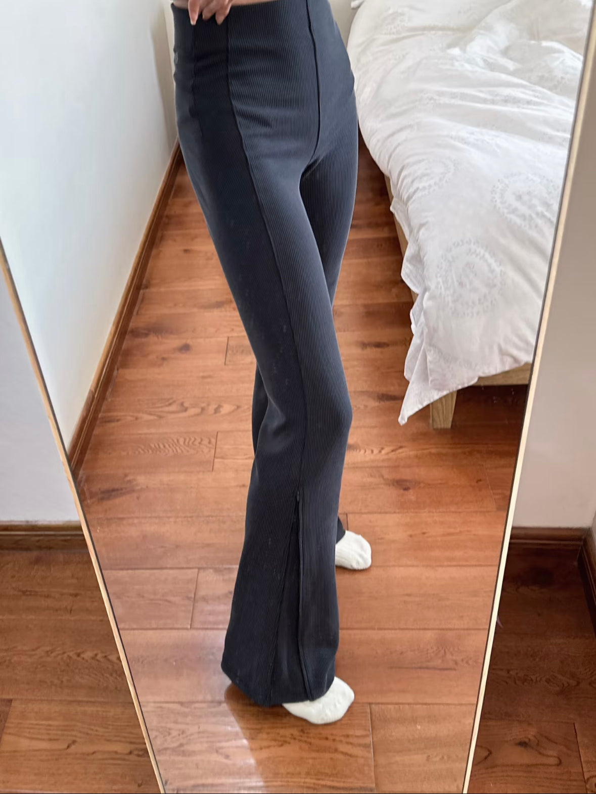 Lululemon Ribbed Softstreme Zip-Leg High-Rise Pants