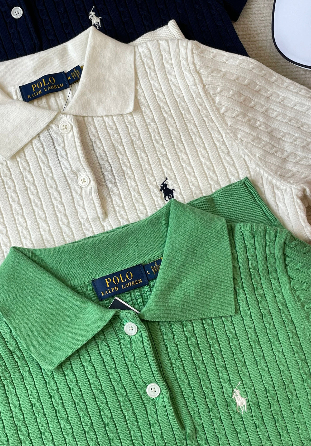 Polo Sweater(polo領細麻花)