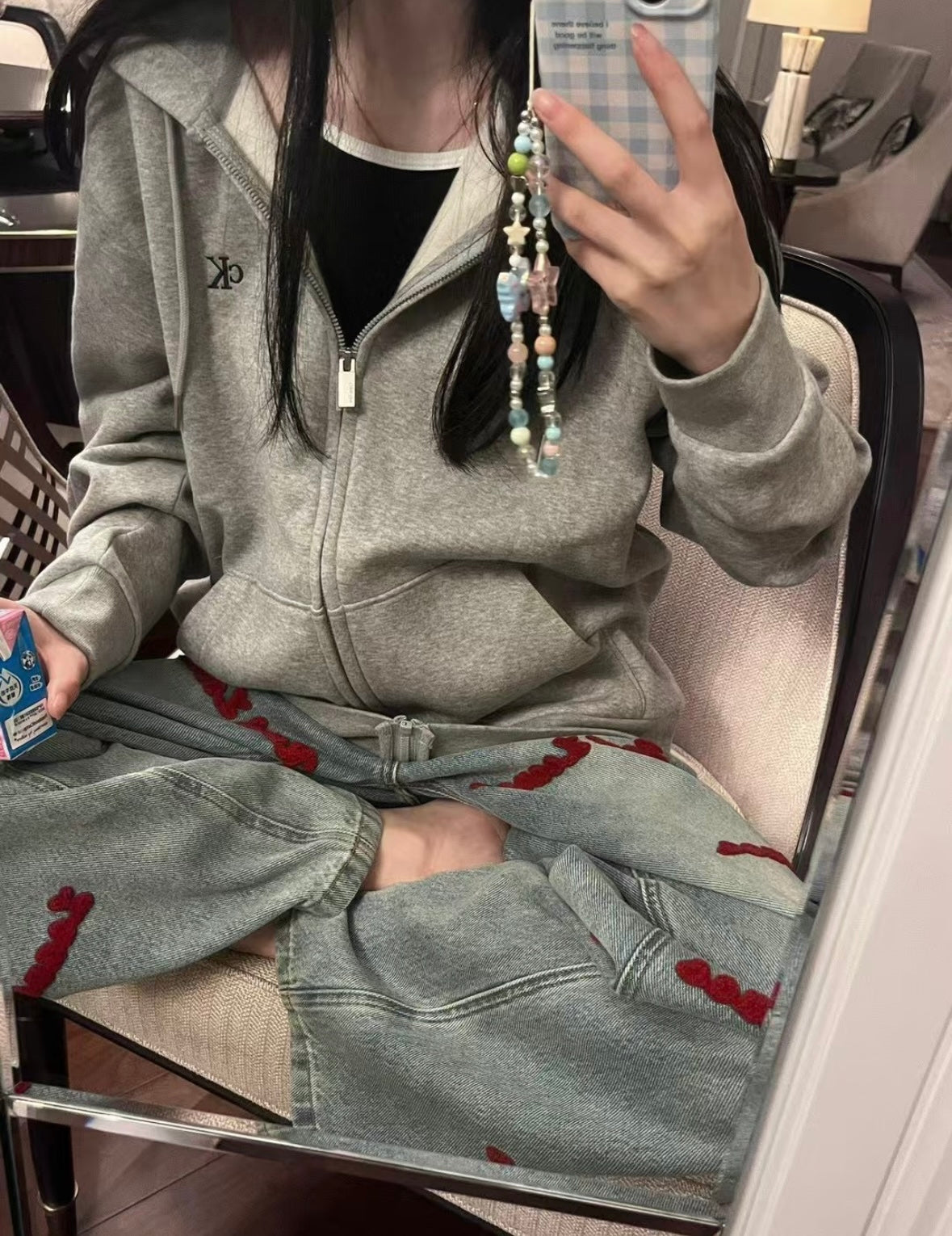 Calvin Klein Relaxed Fit Archive Logo Fleece Full Zip Hoodie