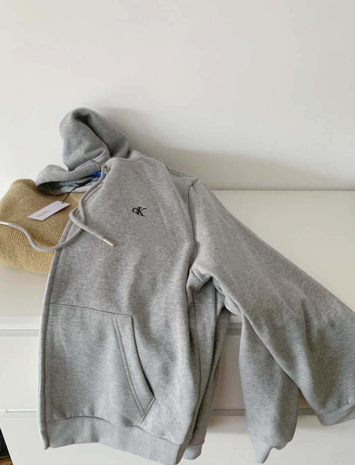 Calvin Klein Relaxed Fit Archive Logo Fleece Full Zip Hoodie
