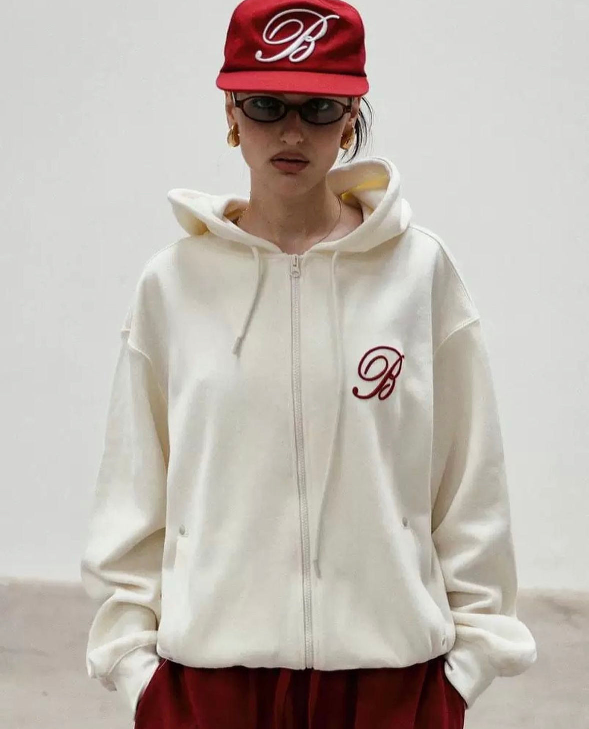 ［w-hde24-021] Classic Logo Hooded Zip-Up