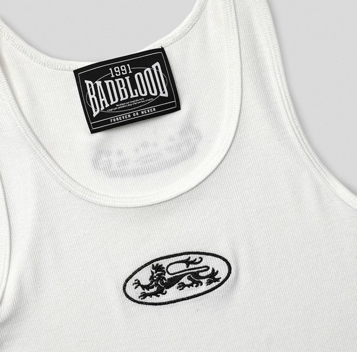 Badblood Mystic Tank Slim Fit - White