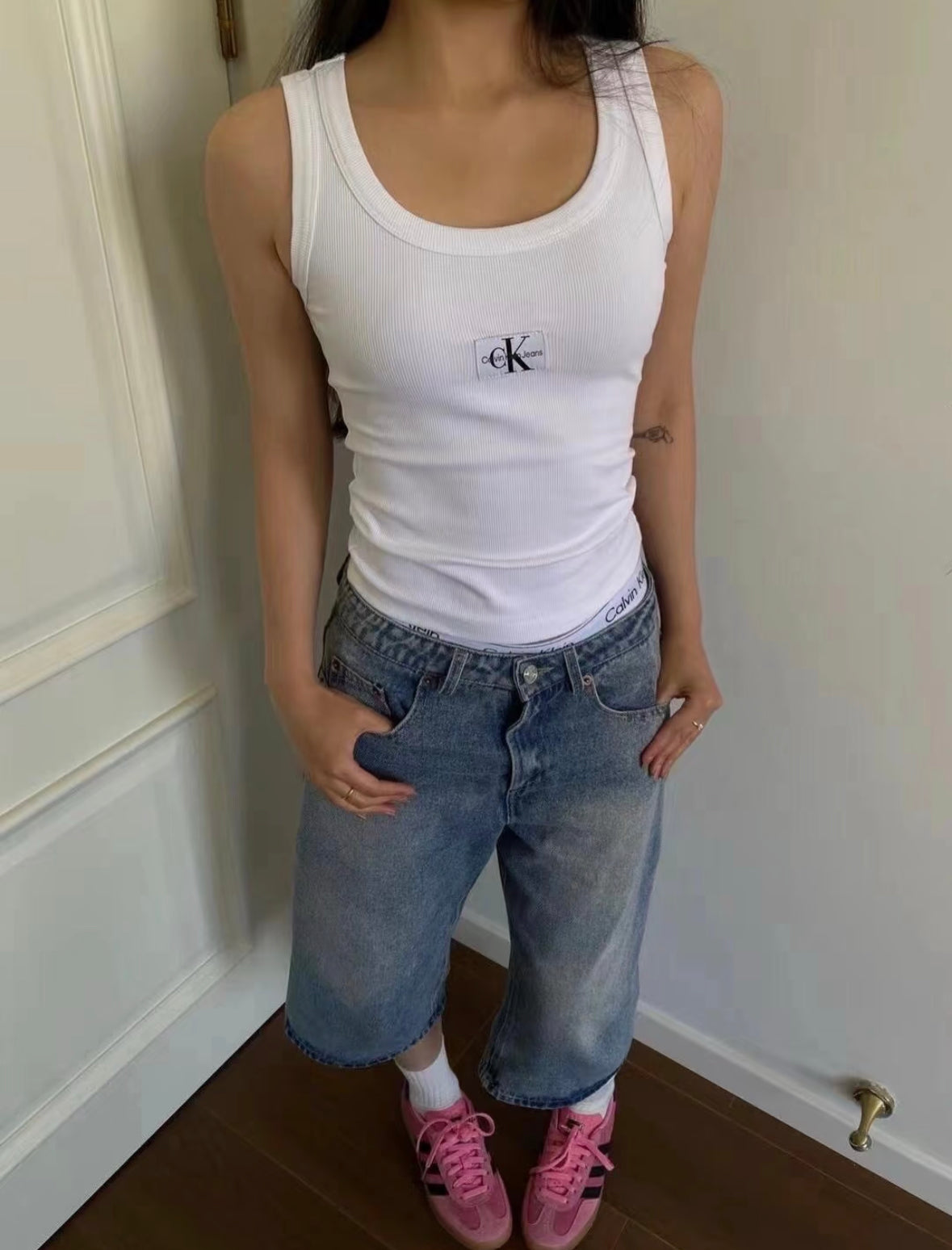 Ck basic Vest- White