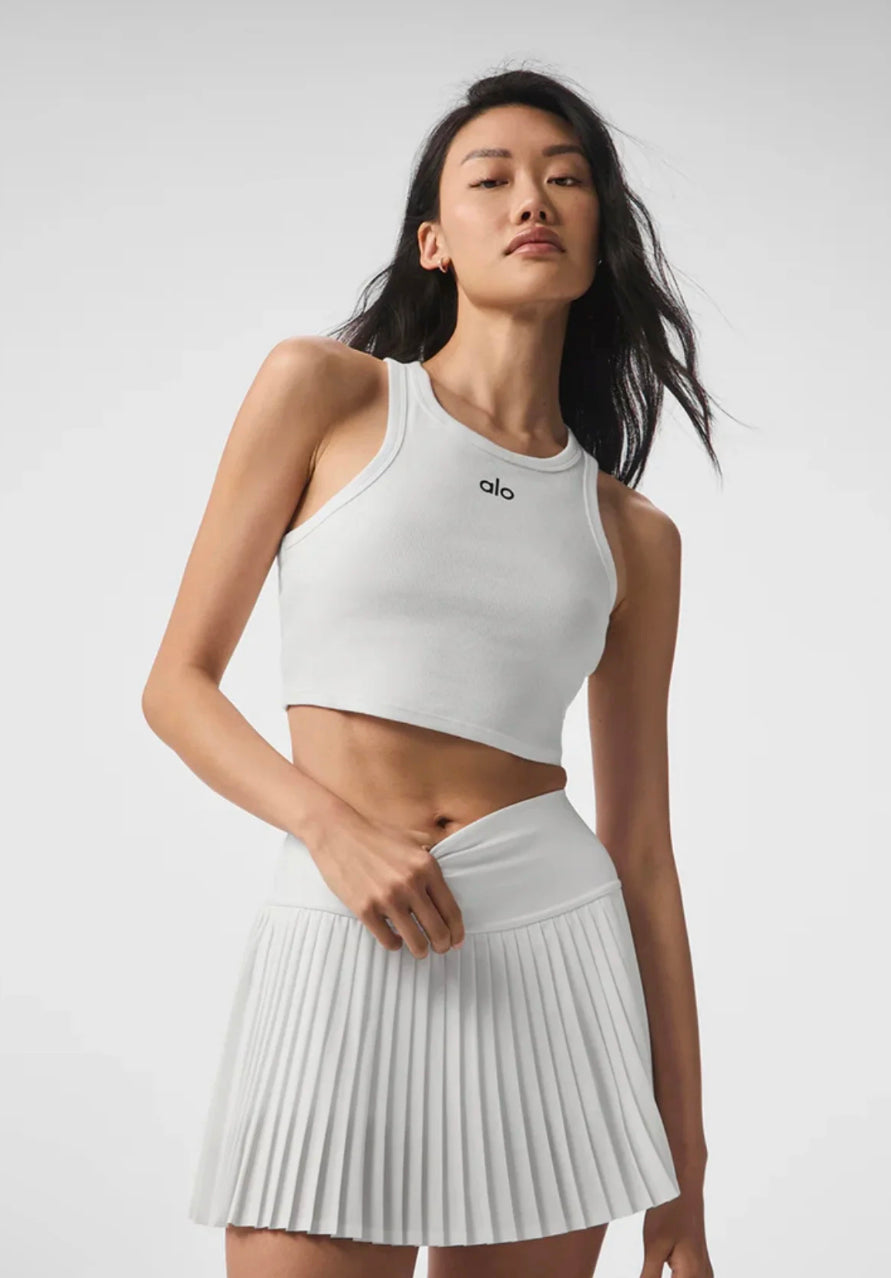 Alo Yoga Aspire Cropped Cotton-Blend Tank Top