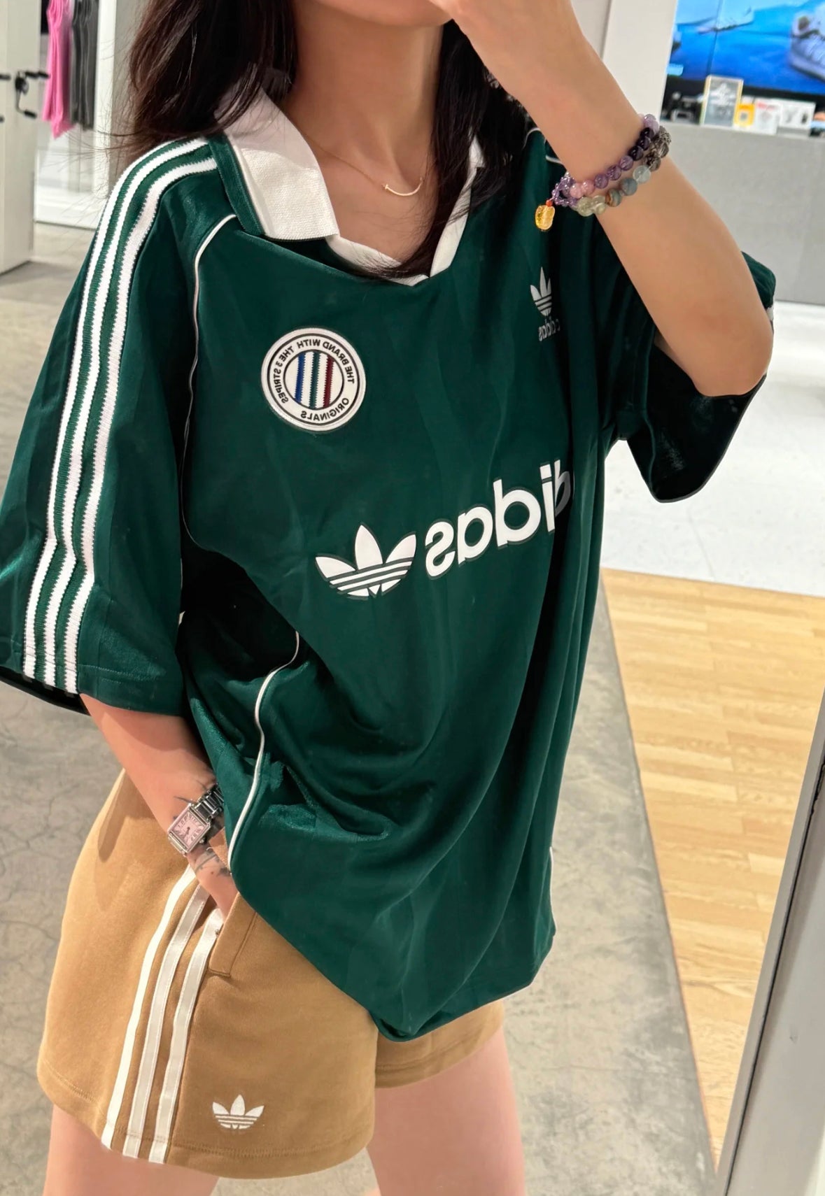 Adidas jersey Top -  Green