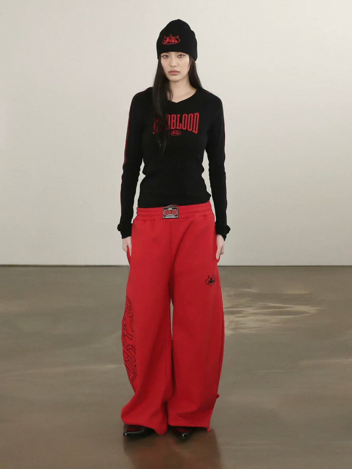 Badblood Mystic Capsule 2 Way Curved Jogger Trousers - Red