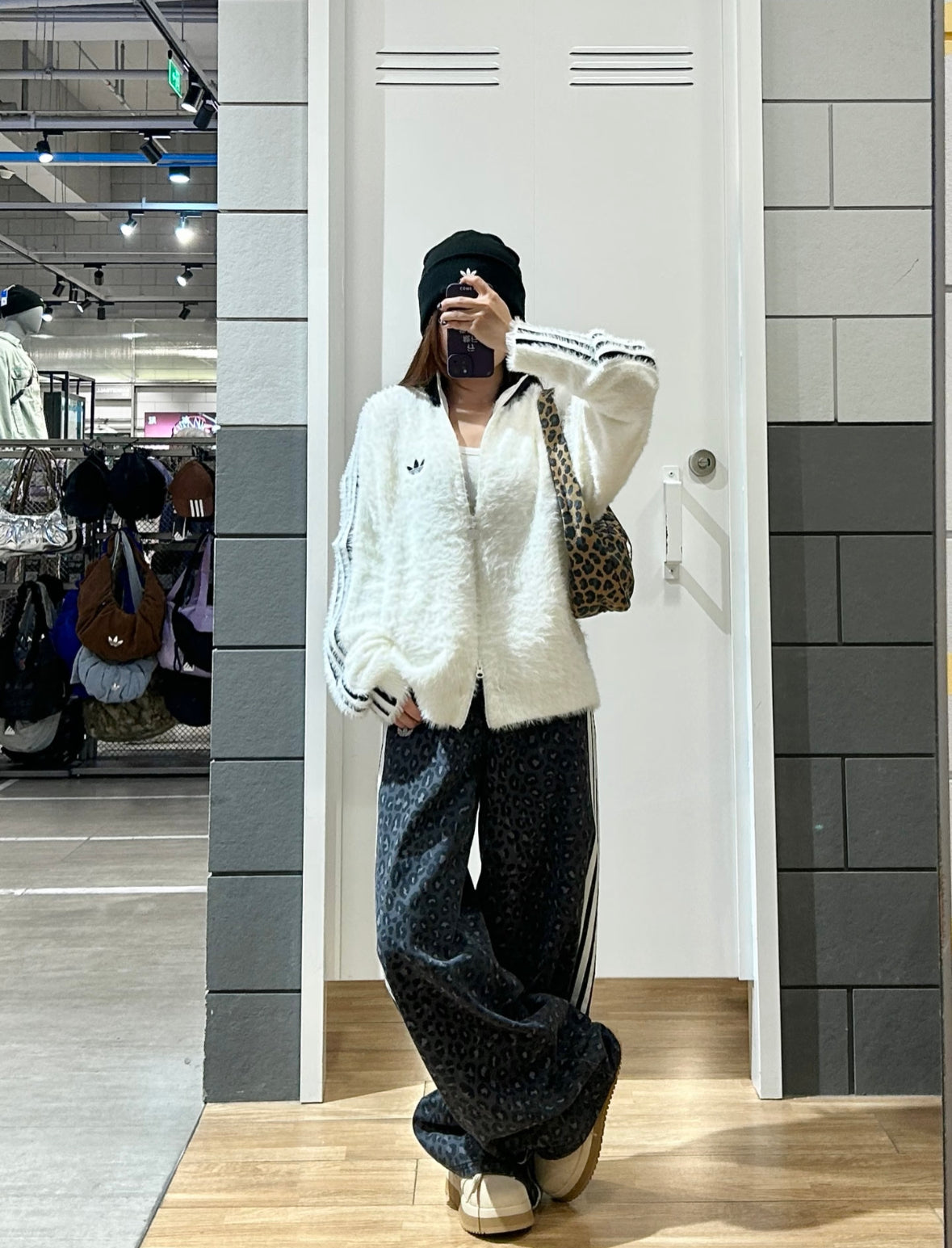 ADIDAS ORIGINALS FAUX FUR JACKET