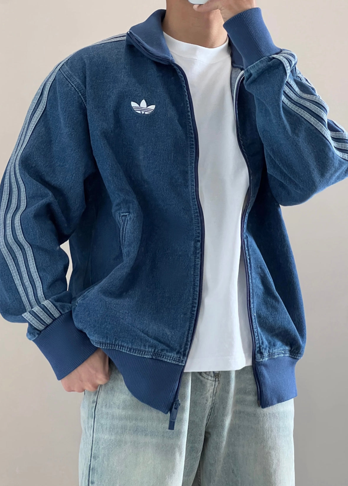 Adidas Originals Adicolor Denim Firebird Track Top