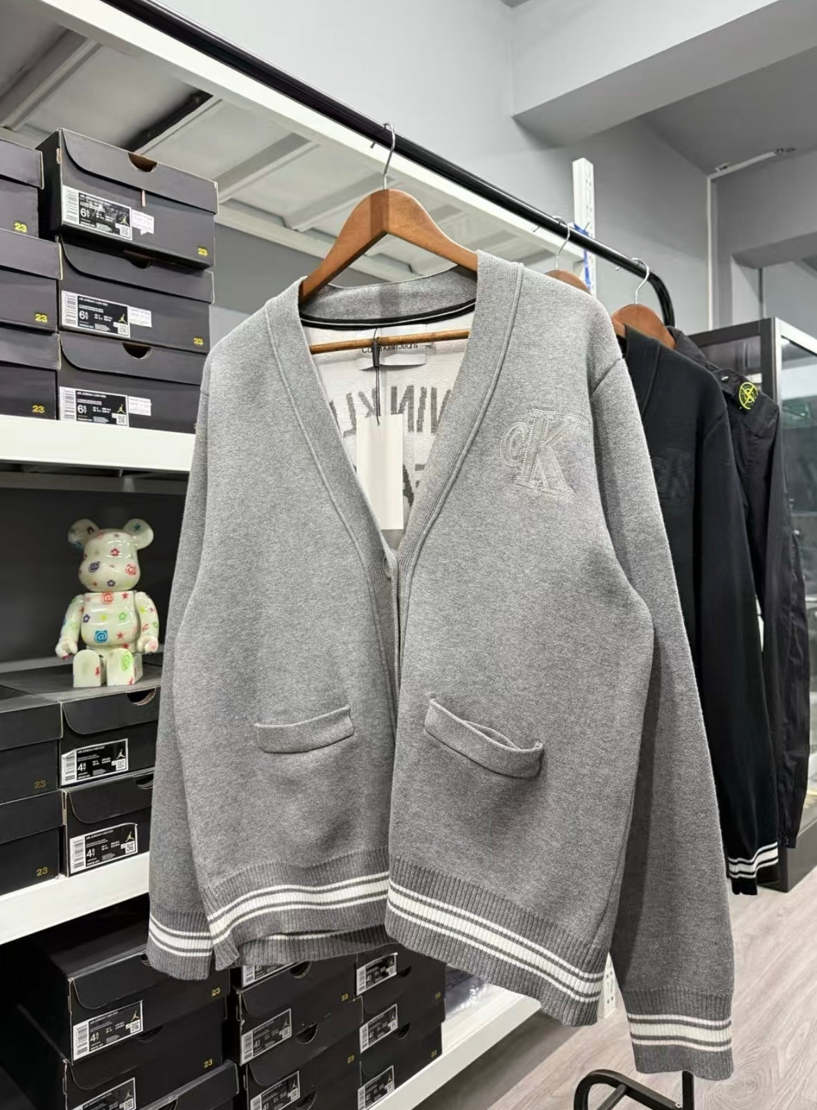 Ck 24ss Cardigan sweater - grey
