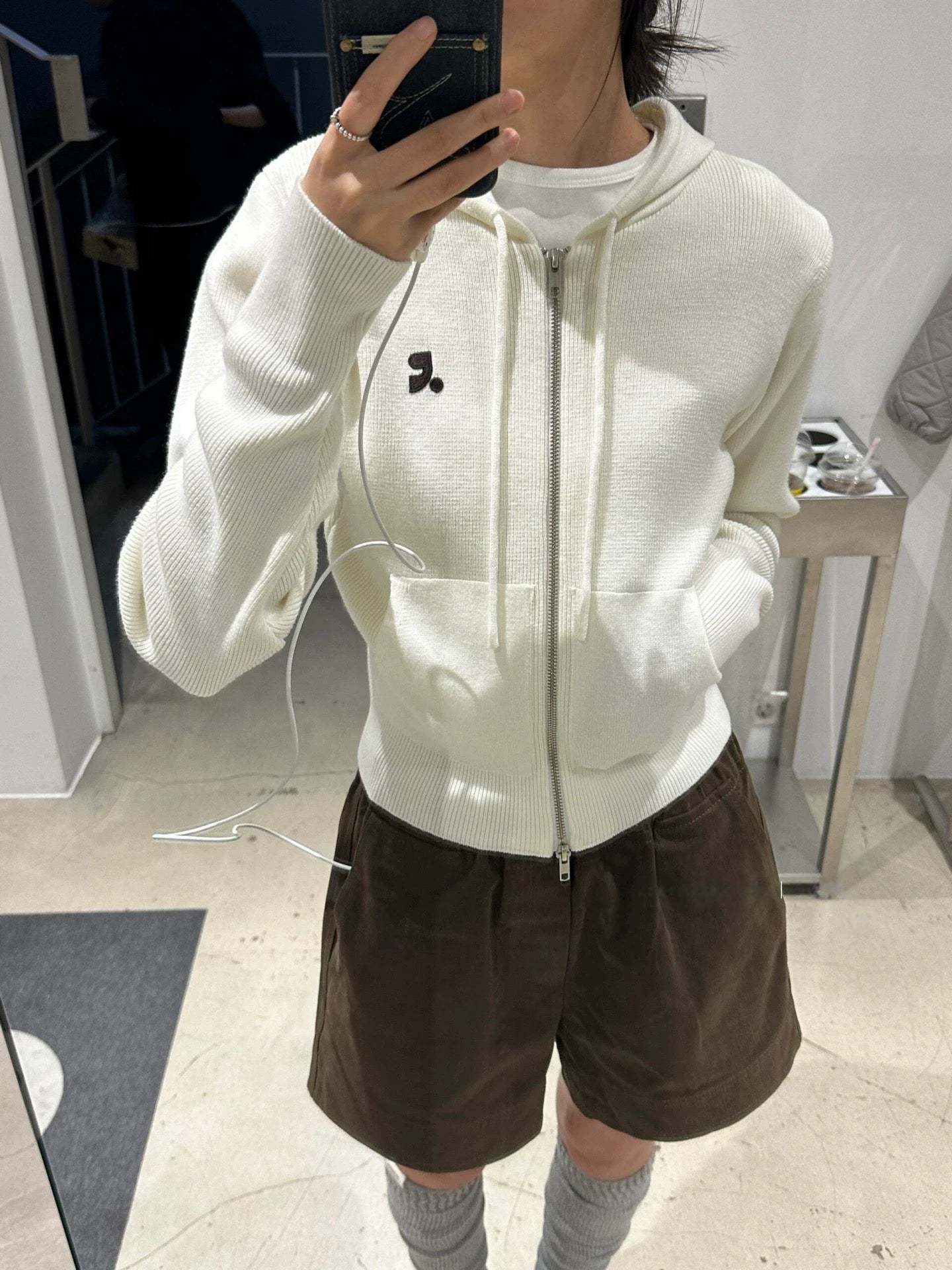 REST & RECREATION 2411 2WAY KNIT HOOD ZIP-UP