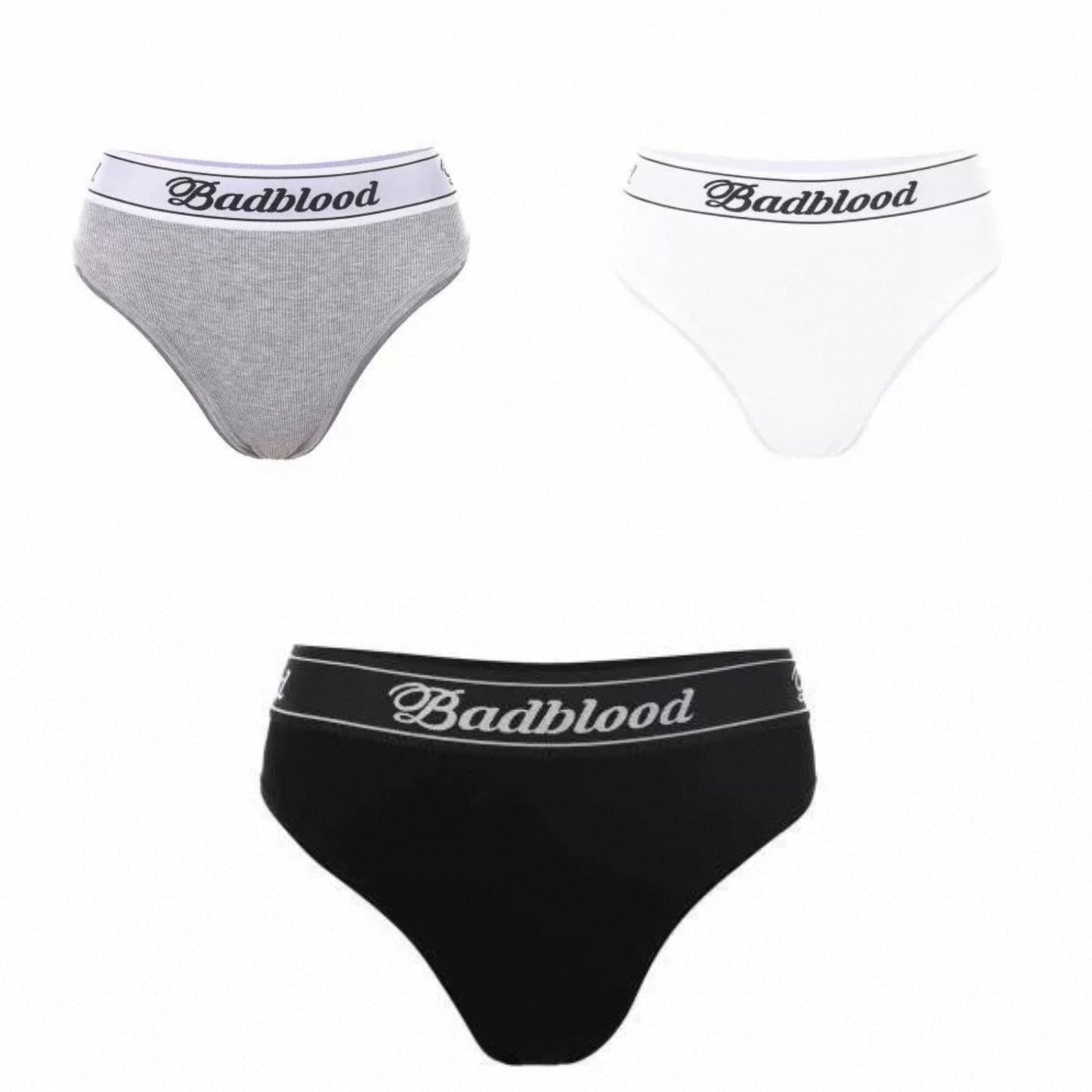 Badblood [w-pnt20-027]Modal Cotton Rib Underwear